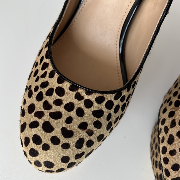 SHOEMINT Jess Dalmation LEOPARD PONY HAIR Platform HEELS WOMEN'S 
Size 9 - Picture 8 of 17